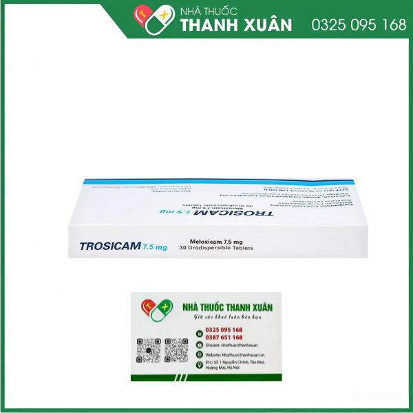 Thuốc Trosicam 7.5 kháng viêm, giảm đau cơ xương khớp